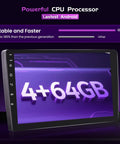 Toyota Camry 2000 2006 Android Car Stereo With 9 Inch Touch Screen displaying 4+64GB specification on screen