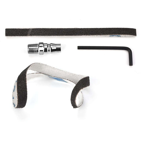 Pneumatic Belt Sander Polisher accessories including belt, connector, and hex key for Grindin Welding Parts Burr Bustin And Chamferin