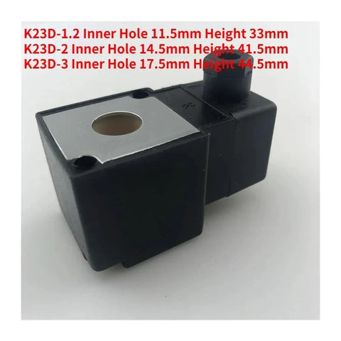 Top Tier Pneumatic Pilot Head Coil K23D Series Solenoid Valve for AC 220V DC 24V Industrial Control Systems side view showing inner hole dimensions.