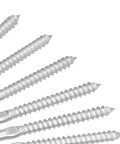 Set of 10Pcs Swage Lag Screws Left And Right Hand Thread Stainless Steel Cable Railing Hardware For One Eighth Inch Wire Rope DIY Deck