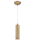 Rayman Contemporary One Light Dimmable LED Indoor Mini Pendant Light In Brushed Brass Finish for kitchens, 11-inch high view