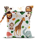 Waterproof Wet Bag For Swimwear And Baby Cloth Diapers Travel Beach Pool Gear Lightweight Portable Wet Dry Tote with safari animals