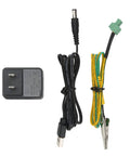 ESD Waist Strap Monitor With Real Time Alarm And Dual Grounding Check For Electronics Manufacturing And Labs US Plug 100 240V Auto Alarm Keeps Static Off PCBs And Chips power adapter and wires