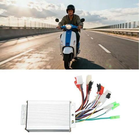 36/48V 350W Brushless DC Motor Speed Controller Aluminum Alloy E Bike Controller Replacement Part For Electric Bikes And Scooters Beefy Power Manager For A Smooth Responsive Ride