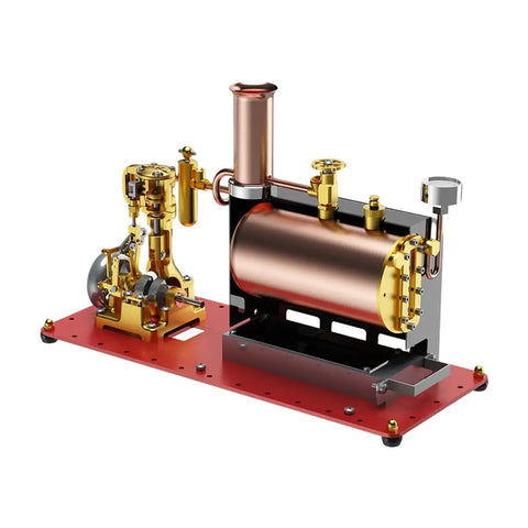 Mini Live Steam Engine Kit With Copper Boiler Reversible Reciprocating Single Cylinder CNC Machined Parts For Smooth Operation