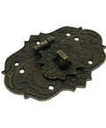 Antique Brass Hasp And Latch Lock Set With Screws For Jewelry Boxes And Wooden Cases Retro Vibe Furniture Decor Embossed