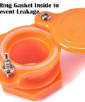 Two Pack Nylon Honey Gate Valve For 5 Gallon Buckets, showing O-ring gasket for leak prevention.