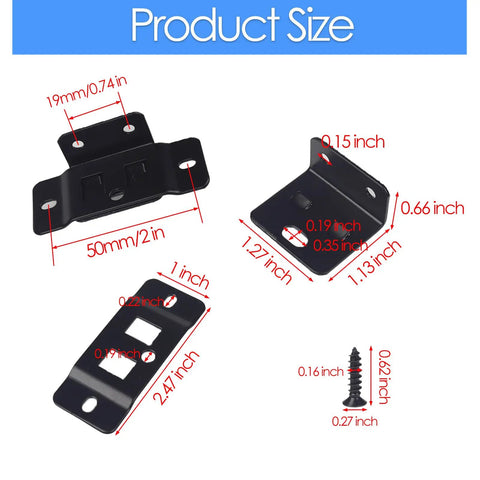 Heavy Duty Stainless Steel Furniture Connectors 10 Pack Built Like An Ox Corner Brackets With Screws dimensions and sizes