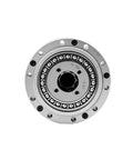 Solid As A Rock High Precision Cylindrical Gear Reducer With Hard Tooth Surface And Horizontal Layout For Smooth Power Delivery And Built Tough Reliability At 100 Ratio, top view with robust ball bearings.