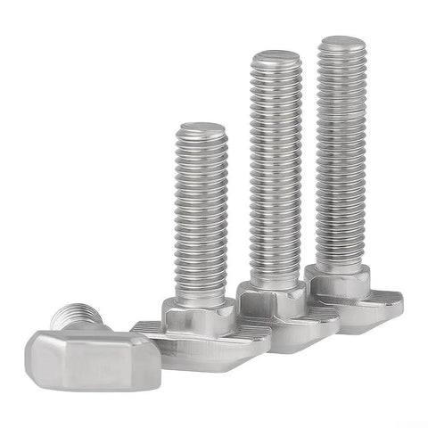 Top Shelf 20-Piece M5 T-Nuts And Bolts Assortment Kit For Aluminum Profiles Featuring Durable Nickel Coating, Flange Nuts, And Carbon Steel Construction with hex bolts.