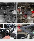 Heavy Duty Steel Fuel Line Pliers Designed For Tesla Cybertruck Engine Bay Work snaps stiff connectors loose in tight spaces.