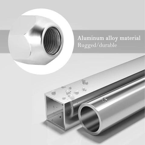 Aluminum alloy material displaying rugged durability for 2 Pack Wheel Stud Bolt Kit with M12x1.5 Bolts and Lug Nuts
