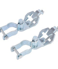 Galvanized T Post Gate Hinge Kit 2 Pack With 200 Degree Swing, heavy duty chain link fence gate hinges for farm garden yard, 1-3/8 inch iron.