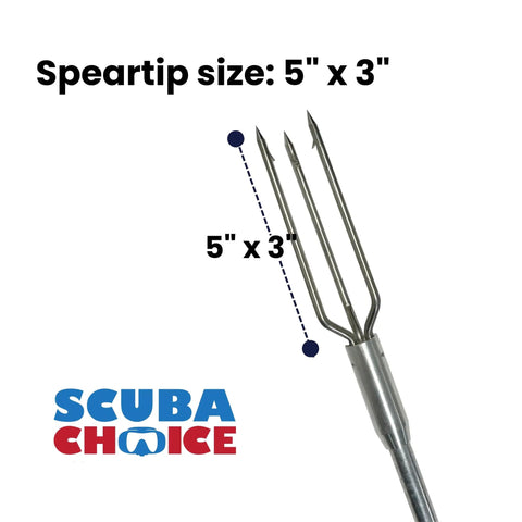 Three Foot Aluminum Pole Spear With Six Inch Lionfish Tip And Eight Millimeter Thread For Precision Spearfishing On The Go