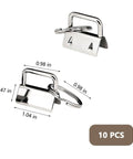 Premium 1 Inch Key Fob Hardware 10 Pack With Tough Keychain Rings And Secure Wristlet Ends For DIY Crafts. Zinc alloy clasps.