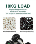 JAYEGT 22lbs Motorized Rotating Turntable Display Stand showcasing 5kg dumbbell and raw materials on smooth black base.
