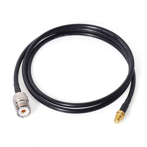 SMA Female To UHF SO239 Female Coax Jumper Cable 1 Meter RG58 for Handheld Ham Radio Walkie Talkie Two Way Radios Baofeng