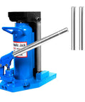 Built Tough Hydraulic Toe Jack Lift 20 Ton Heavy Duty Garage Workhorse Steel Machine Hoist with Quick Pump Handle and handle.