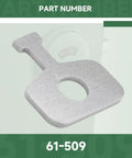 Emergency Release Key 61-509 For Indicator Deadbolts B571 And D271, standard size panic key, stainless steel, close-up view
