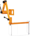 Milling Machine Guard For Manual Mills OSHA Compliant Head Mount Shield made with Lexan and aluminum, side view
