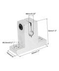 SK6 Aluminum Linear Rod Rail Shaft Support 4 Pcs Set For 6mm Diameter Shaft With Rhombus Clamp, precision bracket dimensions