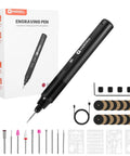 Badass Brushless Engraving Pen With 41 Heavy Duty Accessories For Metal Wood Glass And Plastic Usb C Rechargeable Cordless Carving Tool Slick Precision Kit For Hobbyists And Beginners laid out with accessories and packaging.
