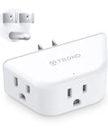 Angled Three Way Wall Outlet Extender Super Handy Power Adapter that transforms one socket into three charging ports.