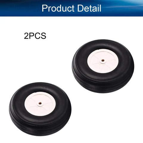 Ultra Lightweight 4 Inch RC Airplane Foam Wheel Tire Set With Plastic Hub 2 Pack PU Sponge Tire for Model Planes