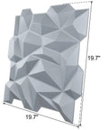 Gray 3D Wall Panels Pack Of 12 19.7 By 19.7 Inches Durable PVC Tiles For Home Office Cafe Waterproof Fire Resistant Lightweight