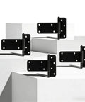 6 Inch Heavy Duty Gate Hinges 280 Lbs Capacity Black 4 Pack With Screws Included for Wooden Fences Barn Doors and Outdoor Gates