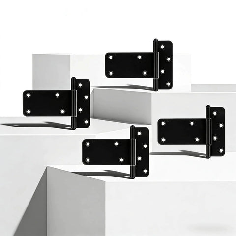 5 Inch Heavy Duty Gate Hinges 260 Lbs Capacity Black 4 Pack For Wooden Fences And Barn Doors With Screws Included Durable Wrought Steel