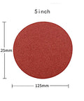 5 inch sanding disc, red abrasive pad, part of Grab This Rad 10 Pack Of Assorted Sanding Discs For A Sweet Smooth Finish On Wood Or Metal