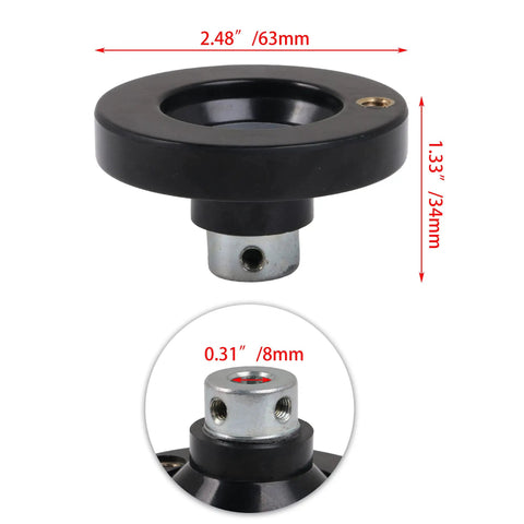 63 Millimeter Diameter Beefy Revolving Hand Wheel With Grip For Lathe And Milling Machine Lead Screw Rod Manual Control, M5 Hole