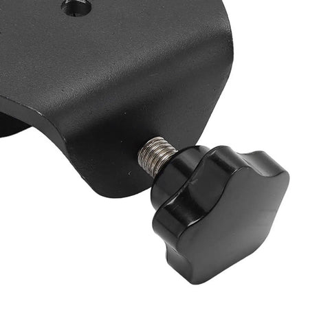Close-up of black adjustable knob on Pro-Level 3-In-1 Dowel Jig Kit, Badass Heavy-Duty High Carbon Steel, for precise fixing.