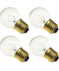 40 Watt High Temp Appliance Oven Light Bulb 120V Clear Glass 415 Lumens E26 E27 Brass Base G45 4 Pack for Microwaves and Refrigerators
