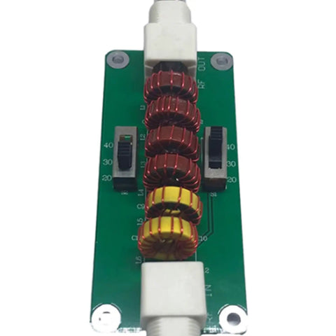 20m 30m 40m CW Low Pass Filter For Radio And TV Broadcasting Cranks Up Crystal Clear Audio And Cuts Out Unwanted Frequencies With 7 MHz 10 MHz And 14 MHz Range For Pristine Signals, green circuit board view