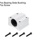 Badass SCS12UU Linear Motion Ball Bearing Slide Bushing 2 Piece Aluminum 41Mm Long with screws for 3D printers and CNC builds.