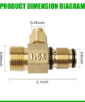 Plug And Play Outlet Fitting Kit For Pressure Washer 22 Mm With Boost Valve And Soap Injector Body Replacement dimensions