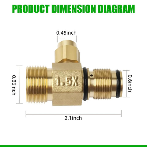 Plug And Play Outlet Fitting Kit For Pressure Washer 22 Mm With Boost Valve And Soap Injector Body Replacement dimensions