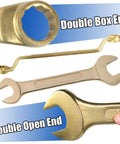 Non Sparking Tool Set 24 Piece Aluminum Bronze Spark Free Kit with double open end and box end wrenches shown