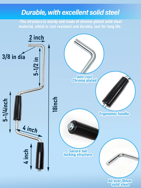 Heavy Duty Winch Strap Winder For Flatbed Trailers And Truck Trailers Solid Steel Roll Up Hand Roller with ergonomic features