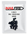 Hardcore Six Forty Eight Thread One Quarter Inch Oval Weaver Rifle Base Screws with T10 Torx Star Drive in packaging.