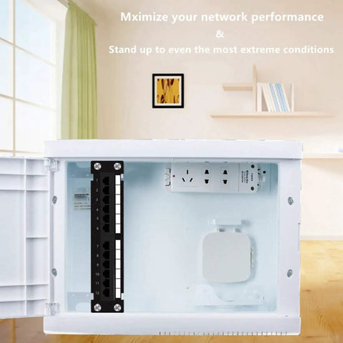 Cat6 12 Port Unshielded Patch Panel With Rack And Wall Mount Brackets For Solid Gigabit Speed Includes Mini Punch Down Tool And Color Coded Ports No Sweat Setup Straight Shot Network Upgrade