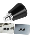 Heavy Duty Metal Spring Plunger Pins With Smooth Operation, Consistent Rebound Black Mechanical Knob Lock Pins For Industrial Machinery And Tool Setup Installation 4 Pack close-up of black plunger pin with shiny silver tip
