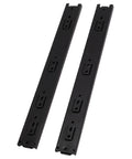 16 Inch Beefed Up Drawer Slides With Full Extension Ball Bearing Rails 100Lb Capacity Twelve Point Five Millimeter Thick Cold Rolled Steel Rubber Pads Ideal For Kitchen Dresser Desk Office Cabinets, black pair