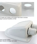 Premium ABS Solar Cable Entry Gland showing convex design and curved surface for waterproof roof mount on RV or boat.
