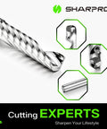 Beefy Upcut Spiral Router Bit 1/4 Inch Shank, 1/4 Inch Cutting Diameter, Carbide Single Flute CNC Bit for various materials.