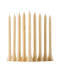 Durable Bamboo Golf Tees 100 Pack 3.25 Inches Long Biodegradable Eco Friendly Tees For Stable Drives Low Friction Side Spin Control