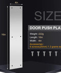 Heavy Hitter 14 Pack Stainless Steel Door Kick Plates 16 X 4 Inch Brushed Metal Push Protectors With Included Screws Bulk Crate shown with dimensions.
