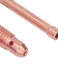 Solid Tig Welding Accessories Kit With Ceramic Nozzle Electrode Collet And Back Connector Perfect Swap For 17 18 26 Series Machines close-up of copper ceramic nozzles